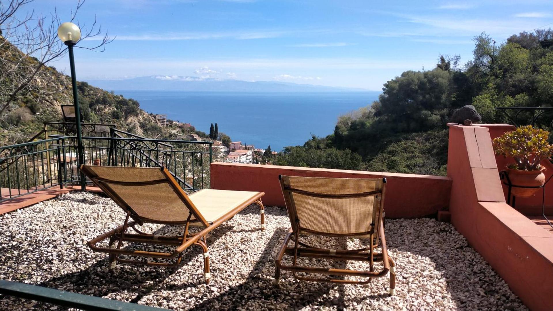 Villa Vittorio - Splendid Panoramic Sea View Terrace Taormina Exterior foto