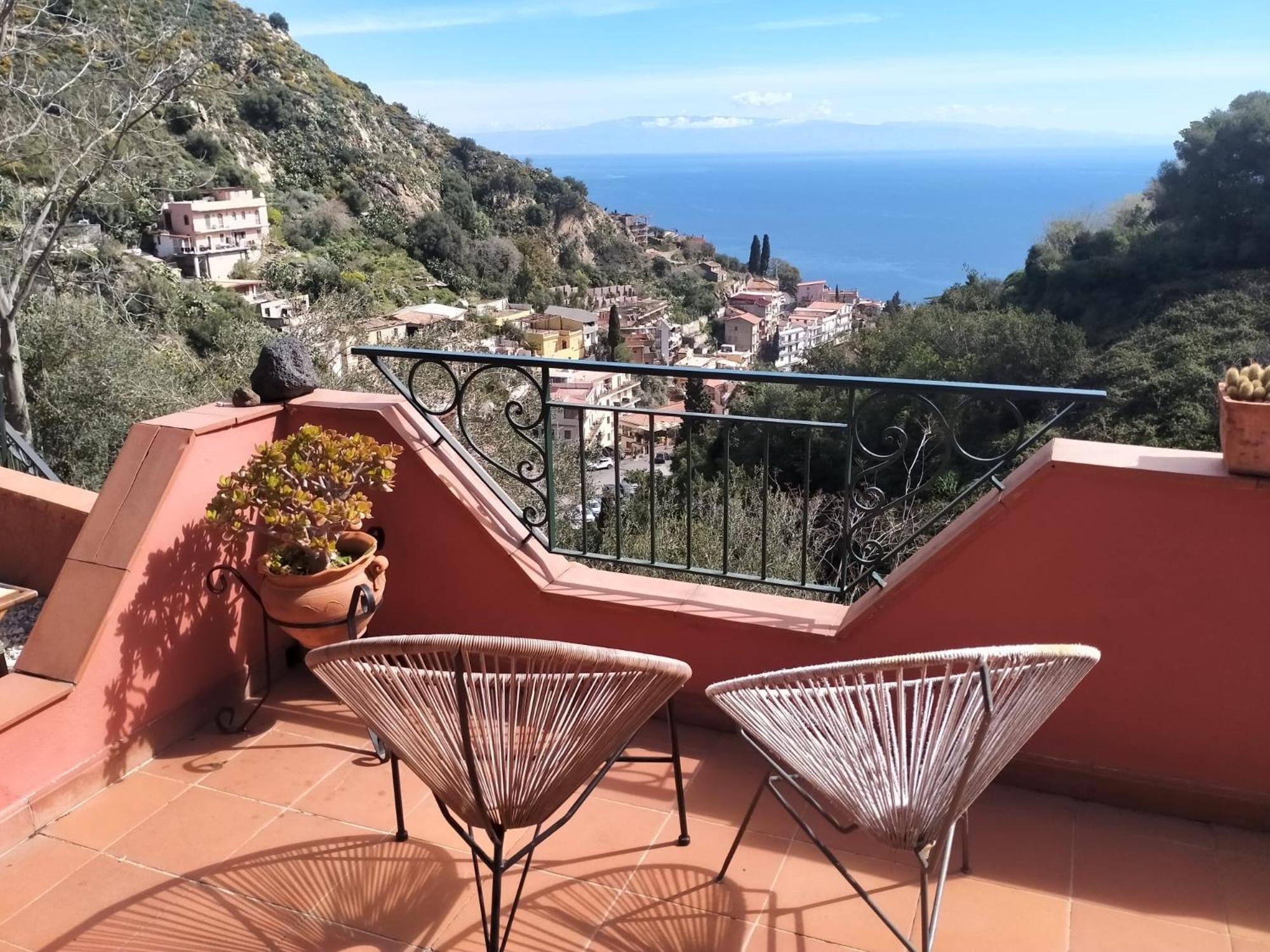 Villa Vittorio - Splendid Panoramic Sea View Terrace Taormina Exterior foto